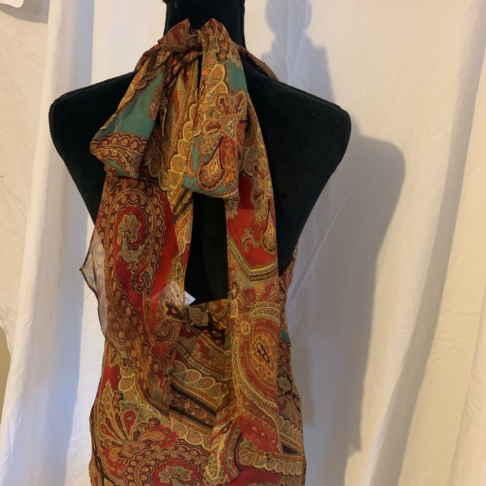 Ralph Lauren Blue Label Silk Halter. Black Tie to Jeans—Versatile+Sexy! Sz 4 NWT